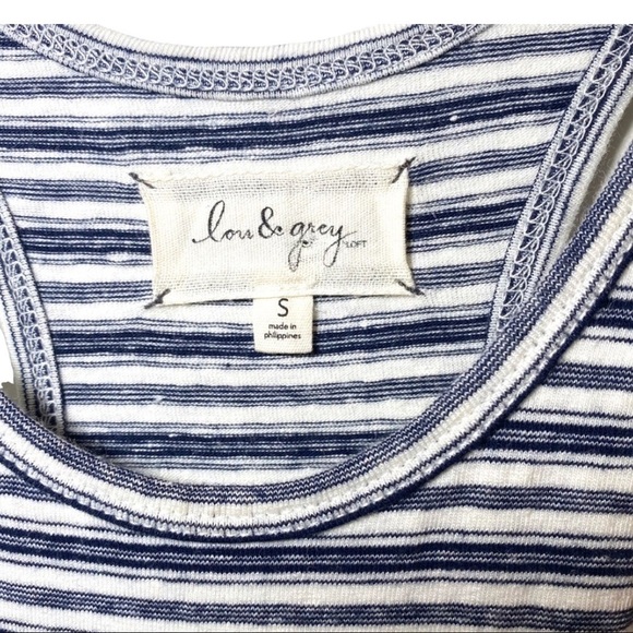 LOU & GREY Striped Cotton Maxi Tank Dress, Size Small - Picture 5 of 7